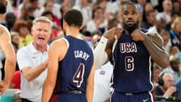 Steve Kerr, Steph Curry and LeBron James