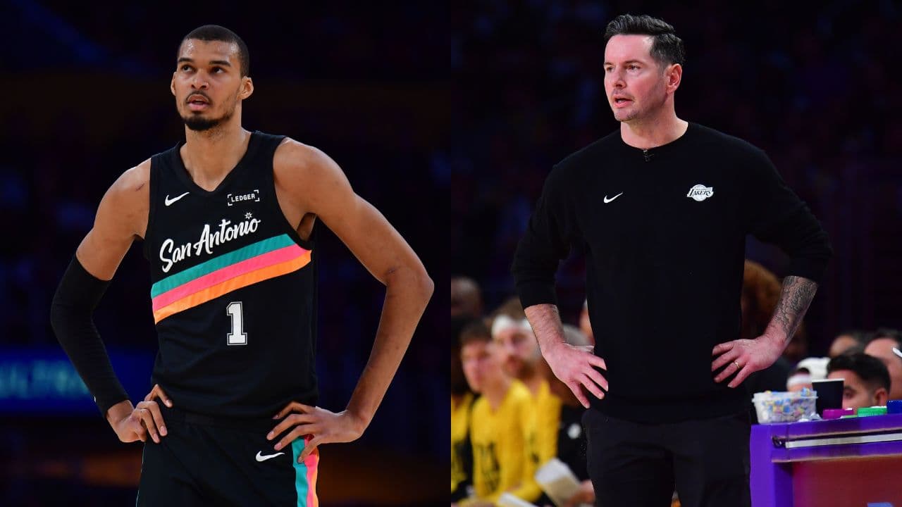 Victor Wembanyama(L) and JJ Redick(R)