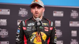 Feb 11, 2026; Daytona Beach, Florida, USA; NASCAR Cup Series driver Austin Dillon (3) speaks to the media during the Daytona 500 Media Day at Daytona International Speedway.