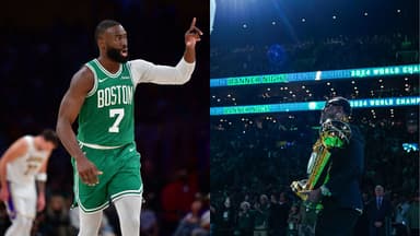 (L) Jaylen Brown (R) Paul Pierce