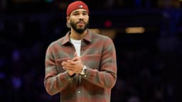 Nov 29, 2025; Minneapolis, Minnesota, USA; Boston Celtics forward Jayson Tatum (0) during the fourth quarter against the Minnesota Timberwolves at Target Center