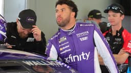 Feb 13, 2026; Daytona Beach, Florida, USA; NASCAR Cup Series driver Bubba Wallace (23) during NASCAR Cup Series practice at Daytona International Speedway.