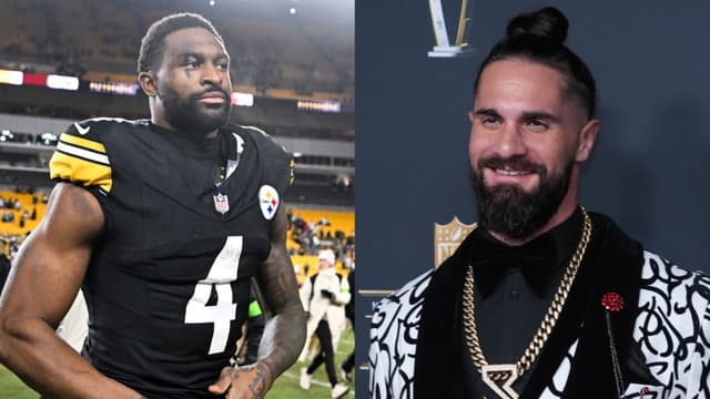 DK Metcalf, WWE star Seth Rollins