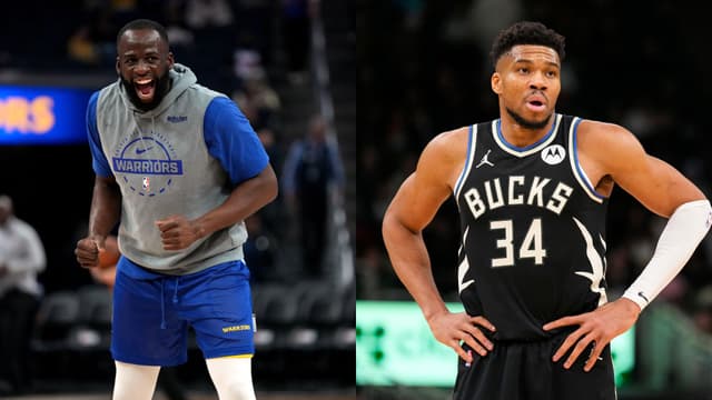 Draymond Green (L) and Giannis Antetokounmpo (R)