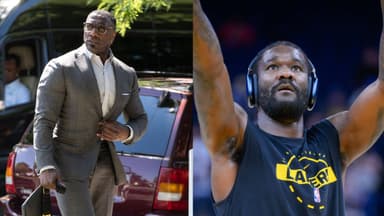 Shannon Sharpe (L), Deandre Ayton (R)