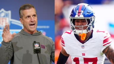 John Harbaugh and Wan'Dale Robinson