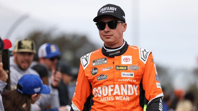 Oct 26, 2025; Martinsville, Virginia, USA; NASCAR Cup Series driver Christopher Bell (20) before the Xfinity 500 at Martinsville Speedway.