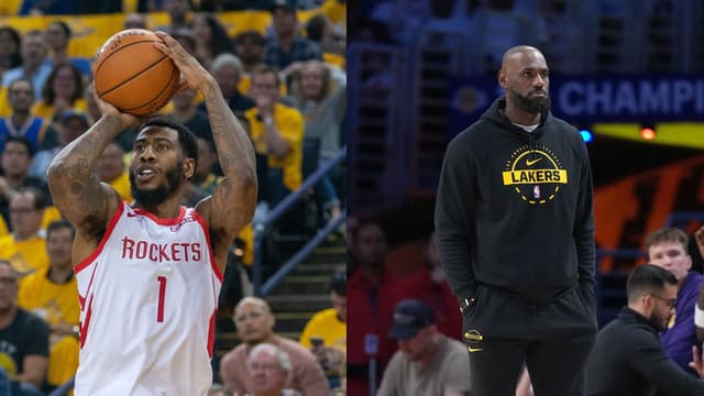 Iman Shumpert (L), LeBron James (R)