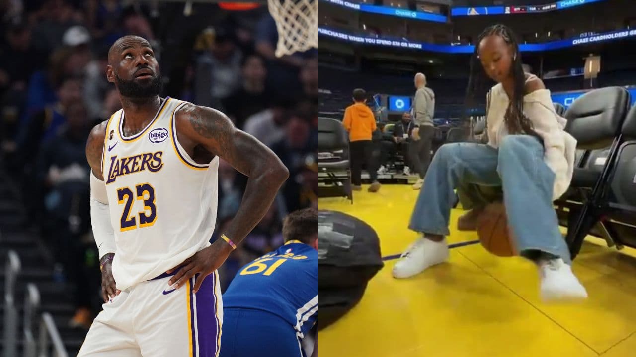 LeBron James(L) and Zhuri James(R)