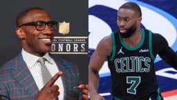 Shannon Sharpe (L), Jaylen Brown (R)