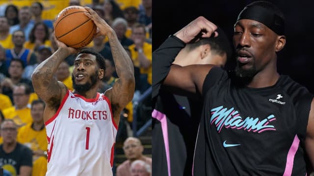 Iman Shumpert (L), Bam Adebayo (R)