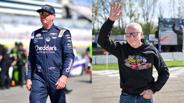 Kyle Busch (L) and Mark Martin (R)