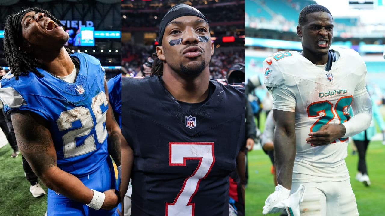 Jahmyr Gibbs, Bijan Robinson, De'Von Achane