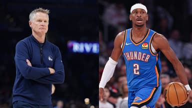 Steve Kerr (L), Shai Gilgeous-Alexander (R)