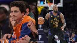 Timothee Chalamet (L), LeBron James (R)