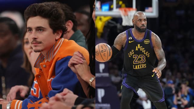 Timothee Chalamet (L), LeBron James (R)