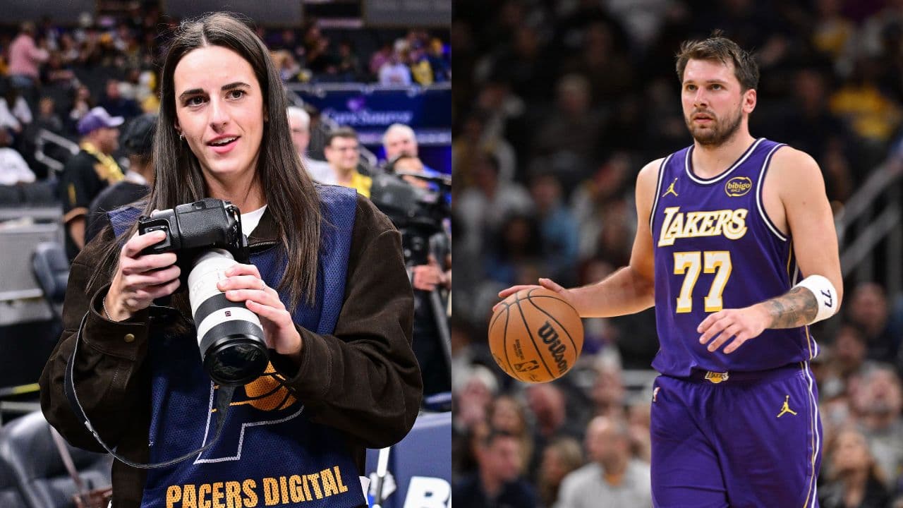 Caitlin Clark(L) and Luka Doncic(R)