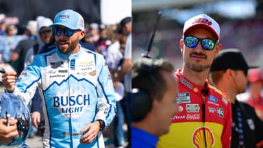 Ross Chastain (L) and Joey Logano (R)