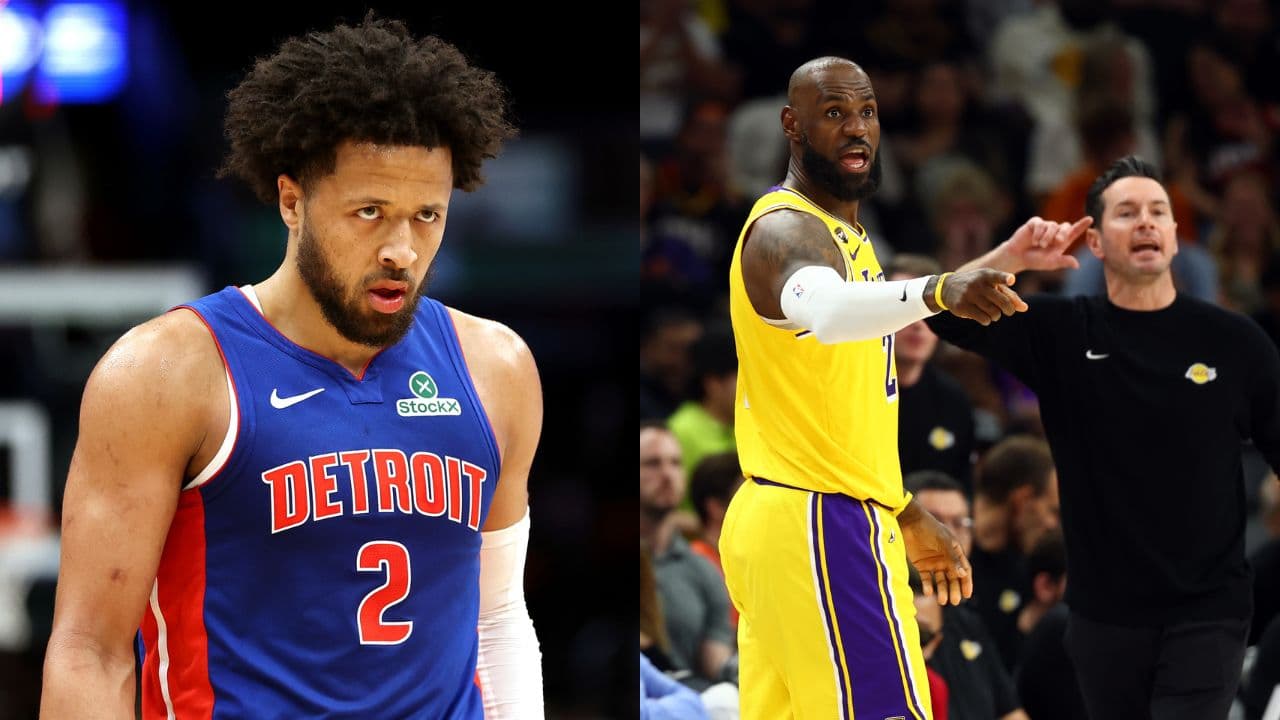 Cade Cunningham(L) and LeBron James(R)