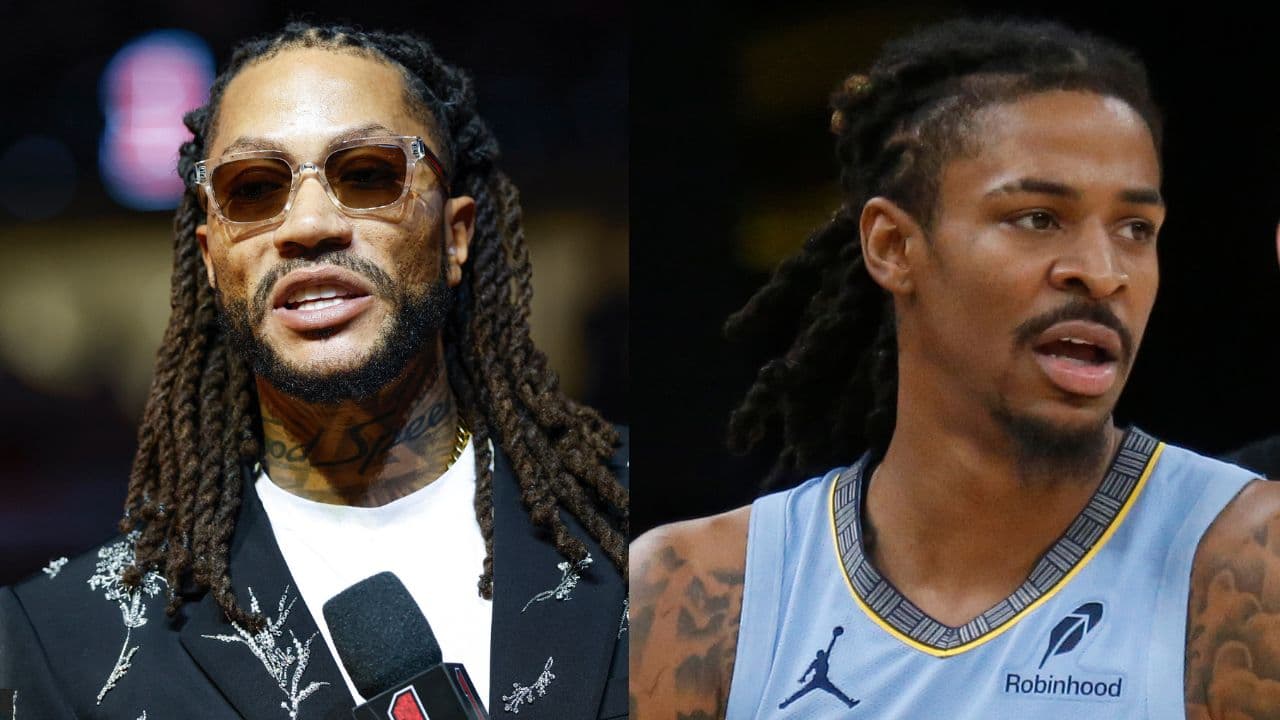 Derrick Rose (L), Ja Morant (R)
