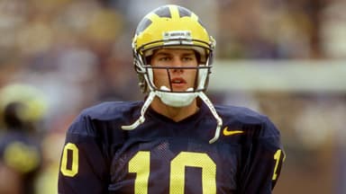 Ann Arbor, MI, USA; FILE PHOTO; Michigan Wolverines quarterback Tom Brady (10) during the 1996 season.