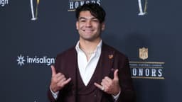 Feb 5, 2026; San Francisco, CA, USA; Puka Nacua on the NFL Honors Red Carpet before Super Bowl LX at Palace of Fine Arts.