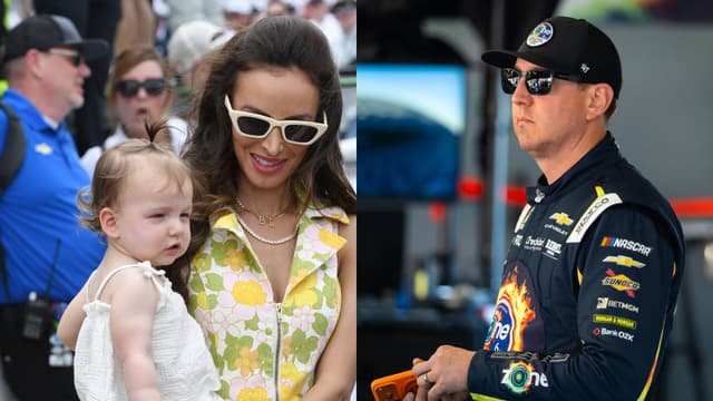 Samantha Busch and Lennix (L) and Kyle Busch (R)