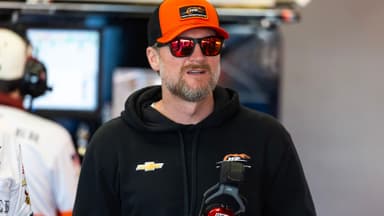 Feb 13, 2026; Daytona Beach, Florida, USA; NASCAR Cup Series team owner Dale Earnhardt Jr during practice for the Daytona 500 at Daytona International Speedway.