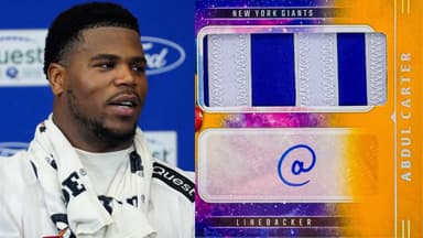 Abdul Carter and his rookie card