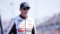 Mar 22, 2026; Darlington, South Carolina, USA; Joe Gibbs Racing Denny Hamlin (11) comes out for the Goodyear 400 at Darlington Raceway.
