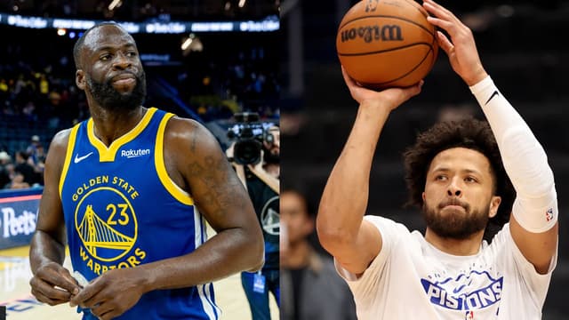 Draymond Green (L), Cade Cunningham (R)