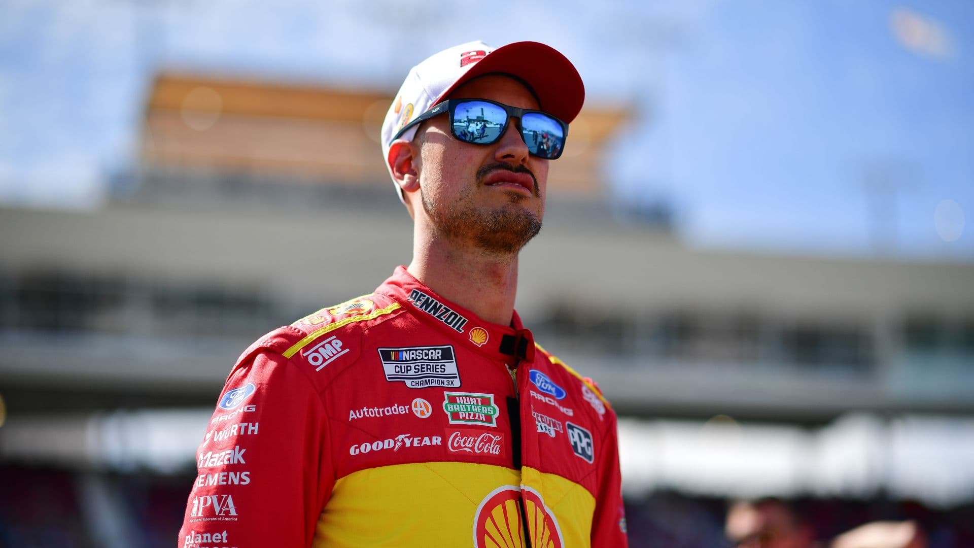 Mar 7, 2026; Avondale, Arizona, USA; Team Penske driver Joey Logano (22) during qualifying at Phoenix Raceway.