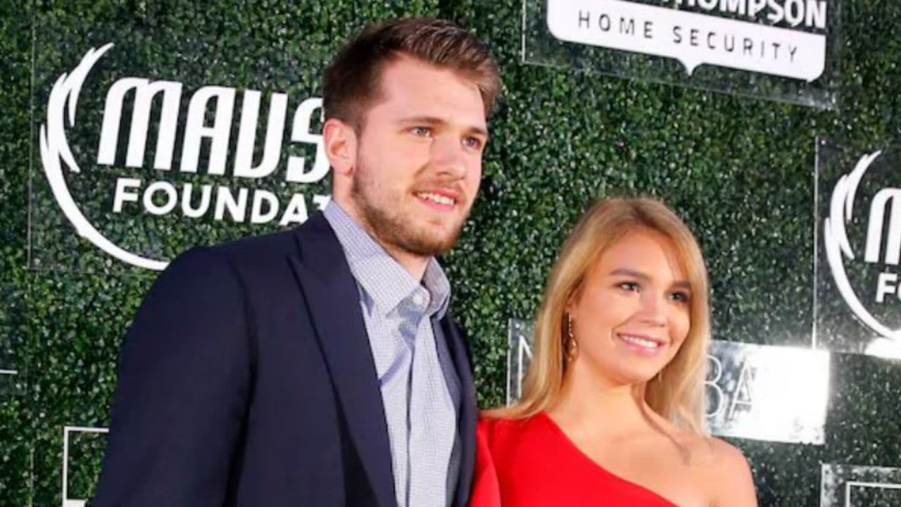Luka Doncic and Anamaria Goltes