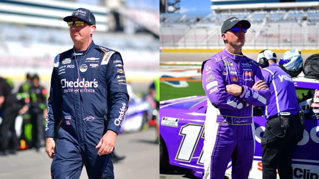 Kyle Busch (L) and Denny Hamlin (R)