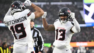 Houston Texans receivers Xavier Hutchinson and Christian Kirk