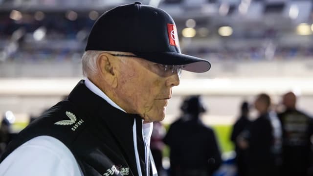 Feb 11, 2026; Daytona Beach, Florida, USA; NASCAR Cup Series team owner Joe Gibbs during qualifying for the Daytona 500 at Daytona International Speedway