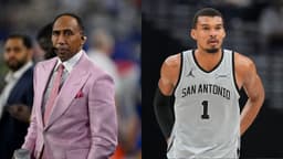 Stephen A. Smith (L), Victor Wembanyama (R)