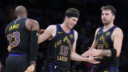 LeBron James, Austin Reaves, and Luka Doncic