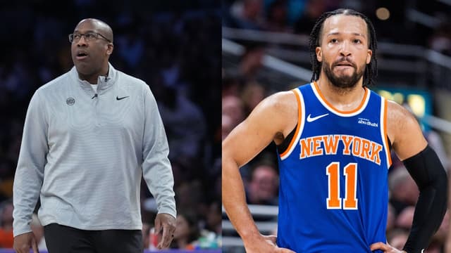 Mike Brown (L), Jalen Brunson (R)