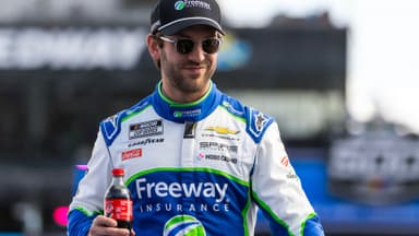 Feb 15, 2026; Daytona Beach, Florida, USA; NASCAR Cup Series driver Daniel Suarez (7) during the 68th running of the Daytona 500 at Daytona International Speedway
