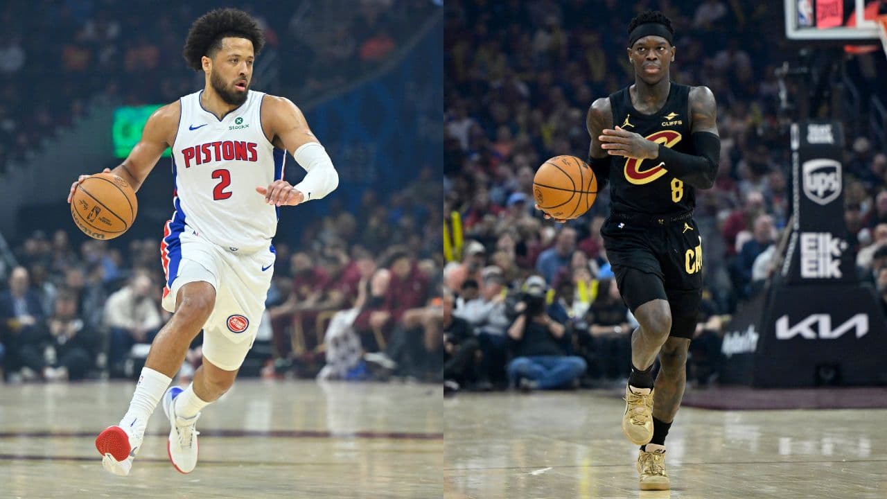 Cade Cunningham(L) and Dennis Schroder(R)