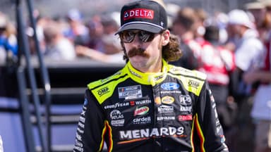 Mar 22, 2026; Darlington, South Carolina, USA; Team Penske Ryan Blaney (12) comes out for the Goodyear 400 at Darlington Raceway.