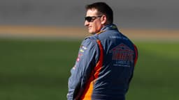 Feb 13, 2026; Daytona Beach, Florida, USA; NASCAR Truck Series driver Michael McDowell (7) during qualifying for the Fresh from Florida 250 at Daytona International Speedway.