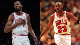 Kevin Durant (L) and Michael Jordan (R)