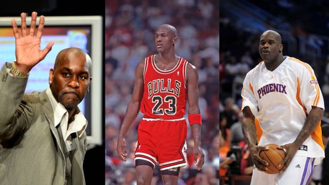 Gary Payton, Michael Jordan, and Shaquille O'Neal