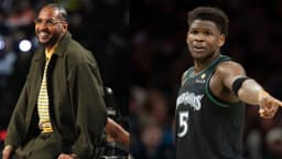 Carmelo Anthony (L), Anthony Edwards (R)