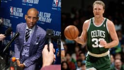 Reggie Miller (L) Larry Bird (R)