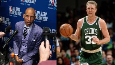 Reggie Miller (L) Larry Bird (R)