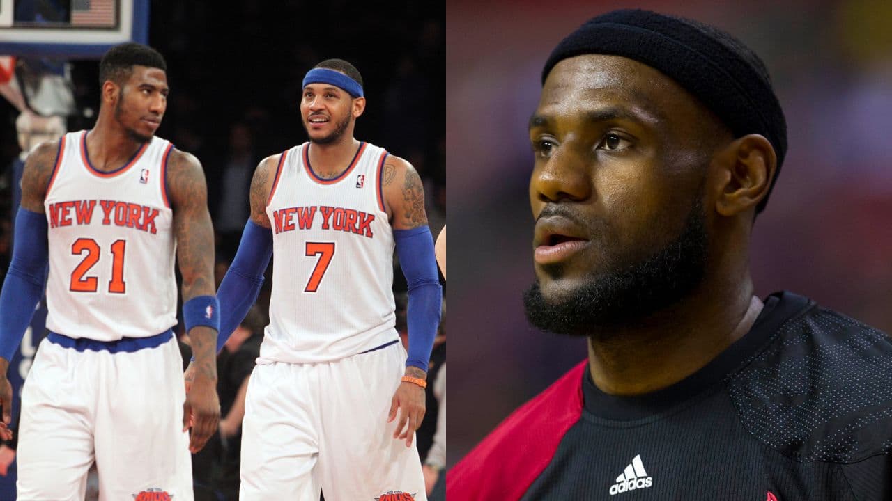 Iman Shumpert and Carmelo Anthony, LeBron James