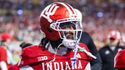 Indiana Hoosiers wide receiver Omar Cooper Jr. (3) against the Miami Hurricanes in the College Football Playoff National Championship game at Hard Rock Stadium.